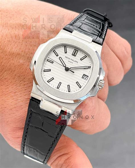 patek philippe leather strap|patek philippe nautilus rubber strap.